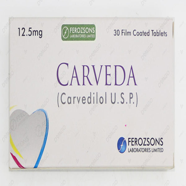 Carveda Tablets 12.5mg (1 Strip = 10 Tablets)