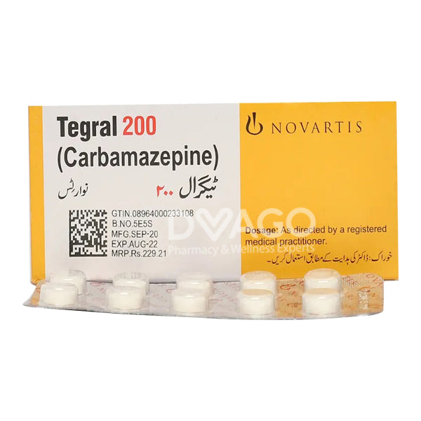 Tegral Tablets 200mg (1 Box = 5 Strips) (1 Strip = 10 Tablets)