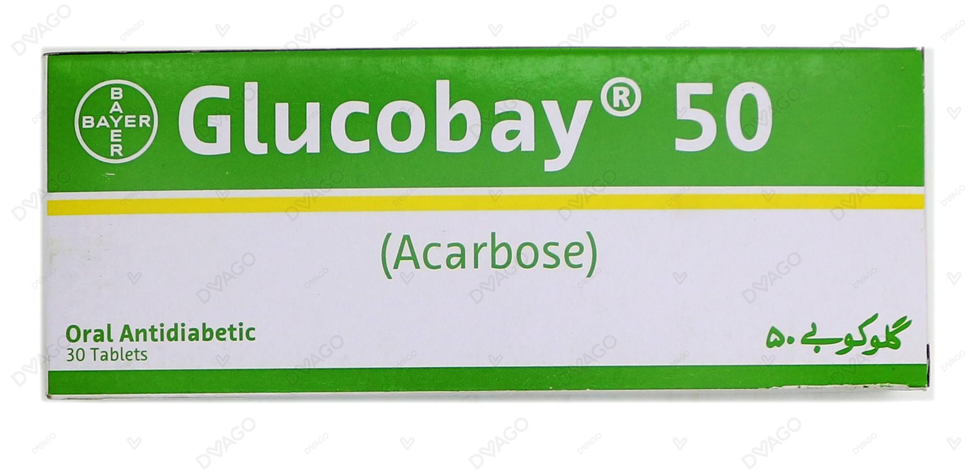 Glucobay Tablets 50mg (1 Strip = 10 Tablets)