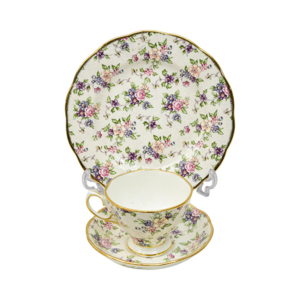 CUP & SAUCER ROYAL ALBERT ENGLISH CHINTZ 1940/3PC Default Title - MamasJan Crockery