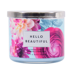 BBW HELLO BEAUTIFULL SCENTED CANDLE Default Title - MamasJan Makeup