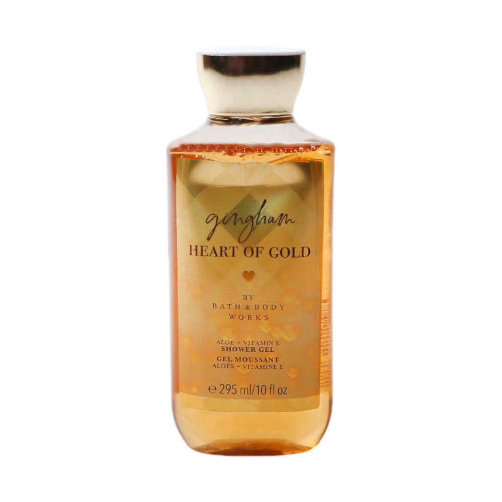 BBW GINGHAM HEART OF GOLD ALOE+VITAMIN E SHOWER GEL 295ML Default Title - MamasJan Makeup