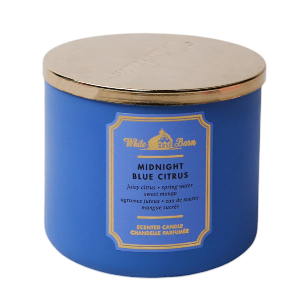 BBW BODY CANDLE 3 WICK MIDNIGHT BLUE CITRUS 411 GM Default Title - MamasJan Makeup