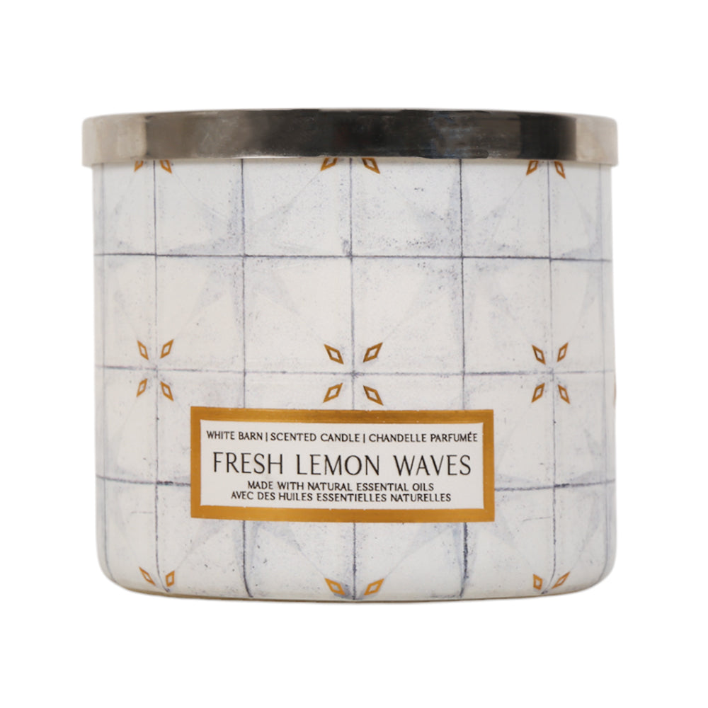 BBW FRESH LEMON WAVES 3-WIK CANDLE Default Title - MamasJan Makeup