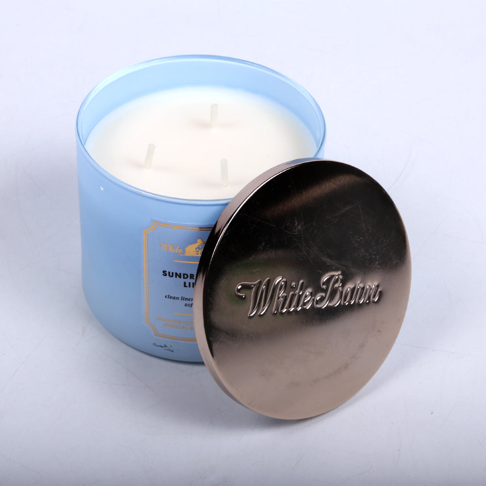 BATH & BODY WORKS SUNDRENCHED LINEN CANDLE 411 G Default Title - MamasJan Makeup