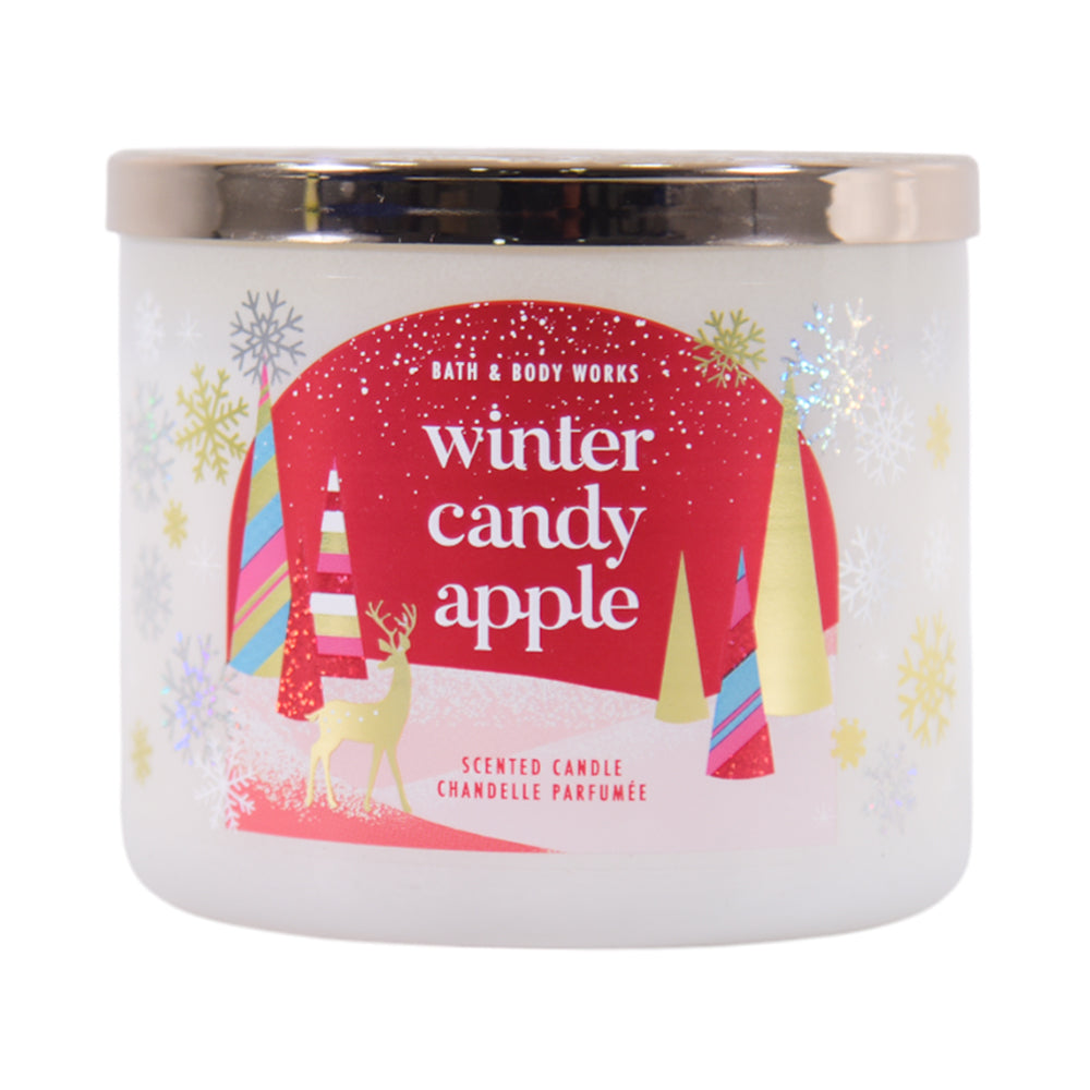 BBW WINTER CANDY APPLE SCENTED CANDLE Default Title - MamasJan Makeup