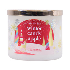 BBW WINTER CANDY APPLE SCENTED CANDLE Default Title - MamasJan Makeup