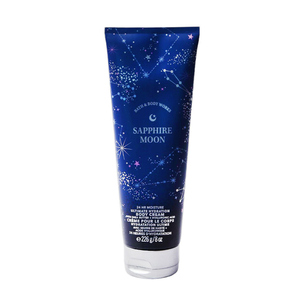 BBW SAPPHIRE MOON 24 HOURS MOISTURE BODY CREAM 226G Default Title - MamasJan Makeup