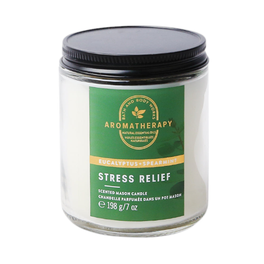 BBW SINGLE WICK CANDLE EUCALYPTUS+SPEARMINT 198G Default Title - MamasJan Makeup
