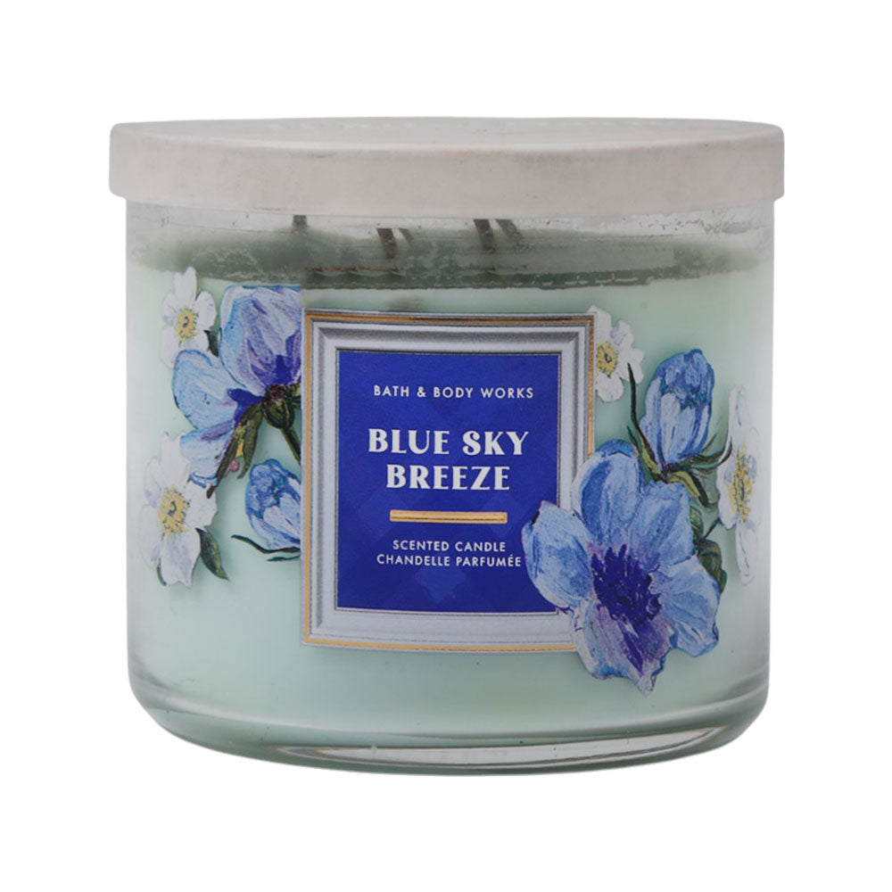 BBW CANDLE 3 WICK BLUE SKY BREEZE 411 G Default Title - MamasJan Makeup