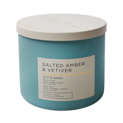 BBW SALTED AMBER & VETIVER WHITE BARN SCENTED CANDLE 411G Default Title - MamasJan Makeup