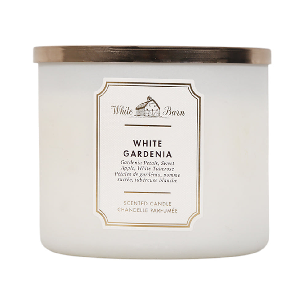 BBW BODY CANDLE 3 WICK WHITE GARDENIA 411 G Default Title - MamasJan Makeup