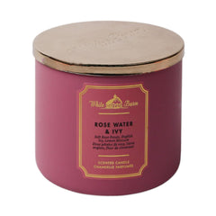 BBW BODY CANDLE 3 WICK ROSE WATER & IVT 411 GM Default Title - MamasJan Makeup