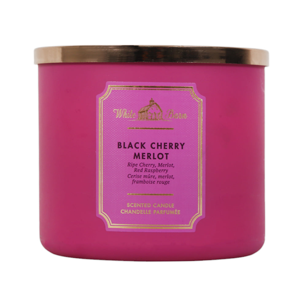 BBW CANDLE 3 WICK BLACK CHERRY 83 MERLOT 411G Default Title - MamasJan Makeup