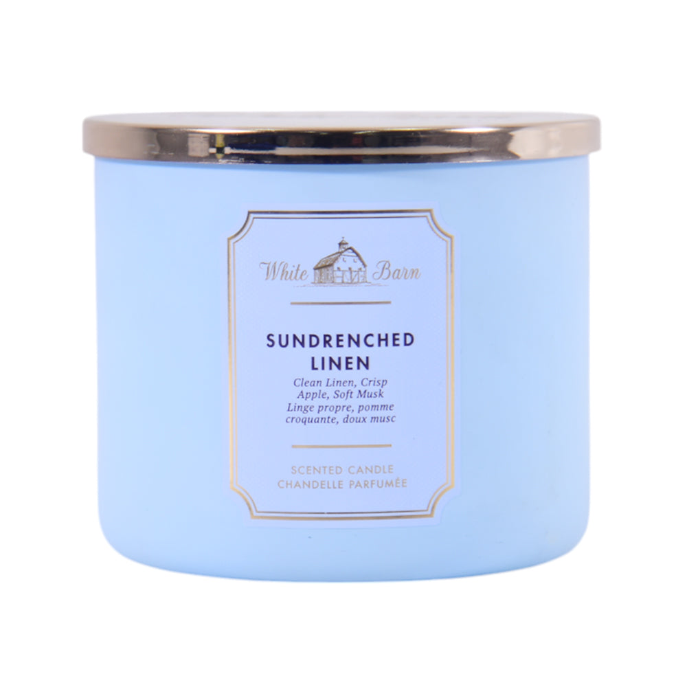 BBW CANDLE 3 WICK SUMDRENCHED LINEN 411G Default Title - MamasJan Makeup