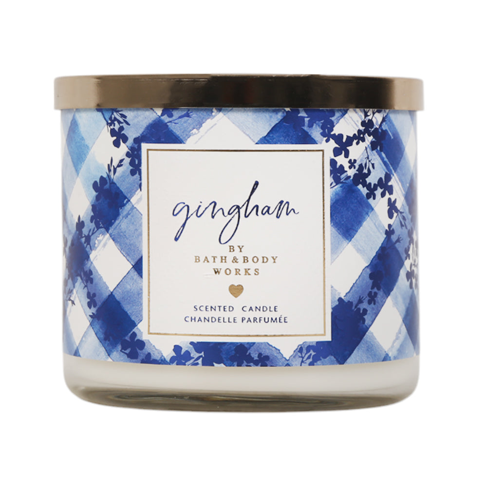 BATH & BODY WORKS CANDLE 3 WICK GINGHAM 411 G Default Title - MamasJan Makeup
