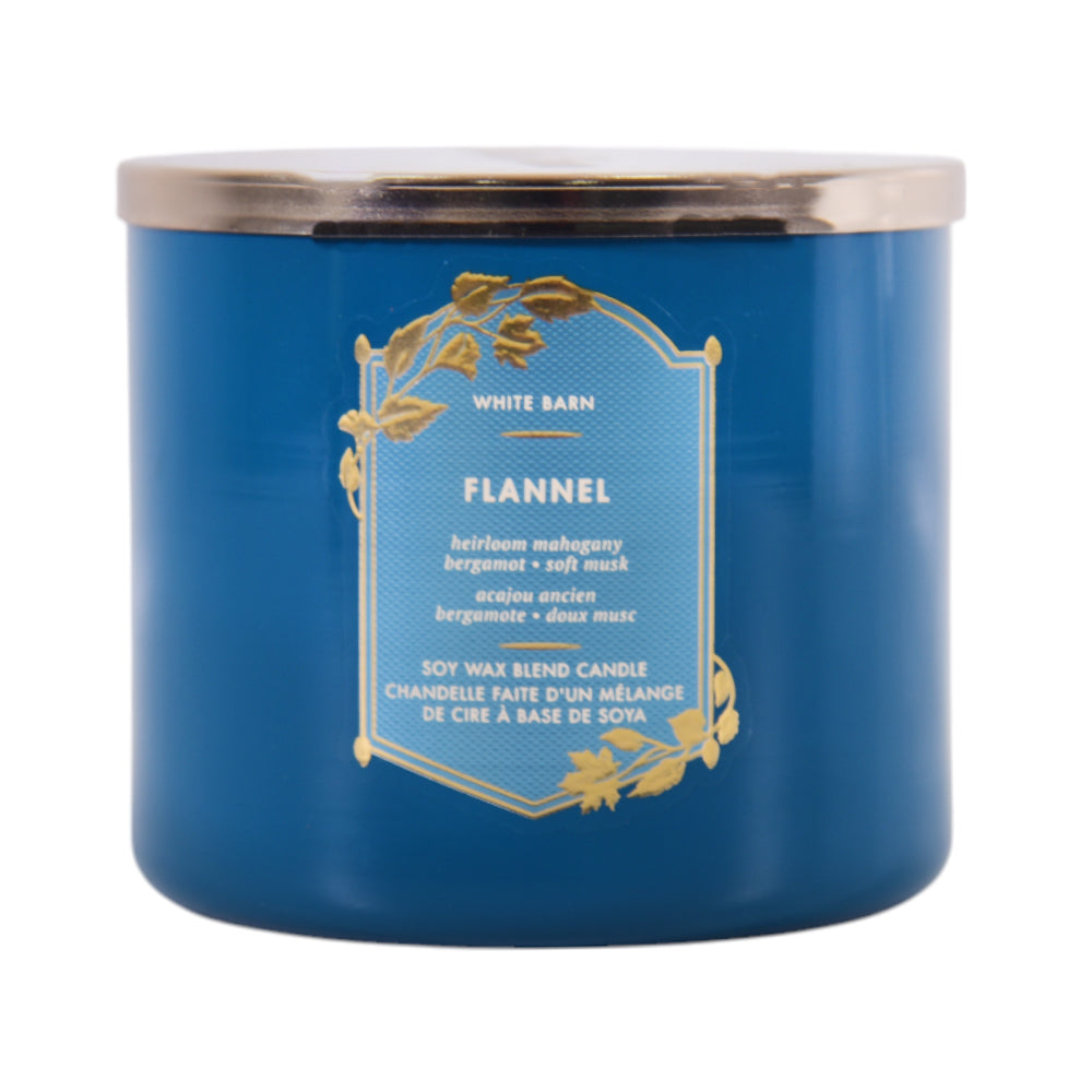 BBW BODY CANDLE 3 WICK FLANNEL 411 GM Default Title - MamasJan Makeup