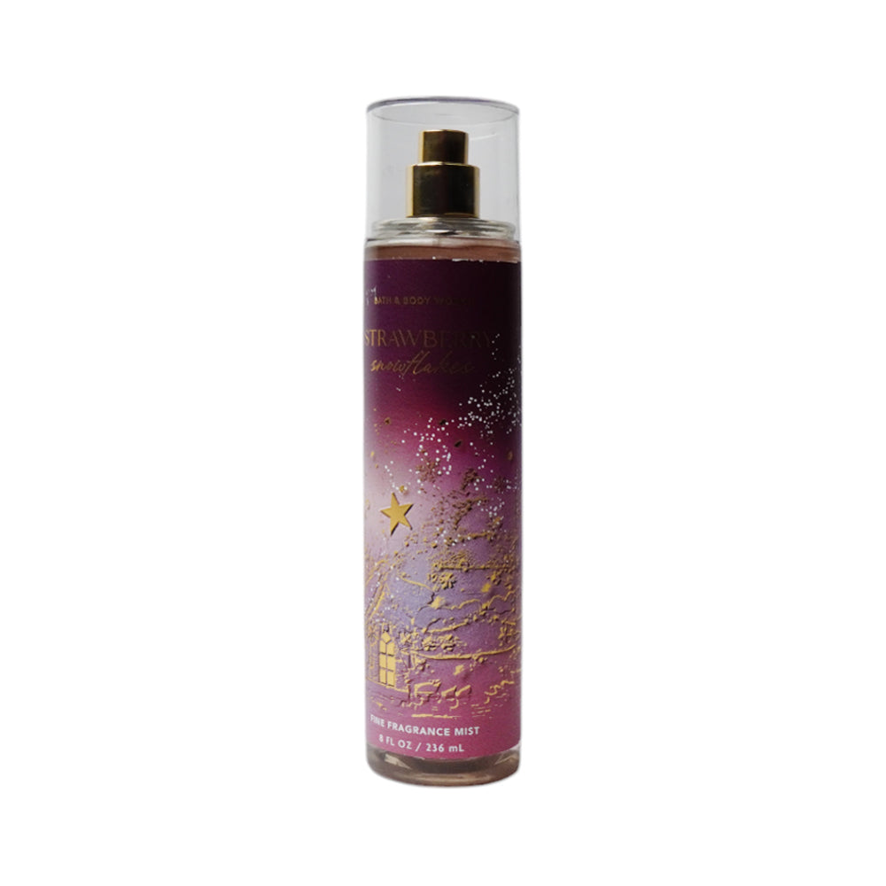 BBW BODY MIST STRAWBERRY SNOWFLAKES 236ML Default Title - MamasJan Makeup