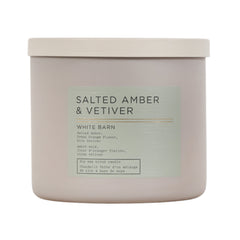 BBW CANDLE 3 WICK SALTED AMBER & VETIVER 411G Default Title - MamasJan Makeup
