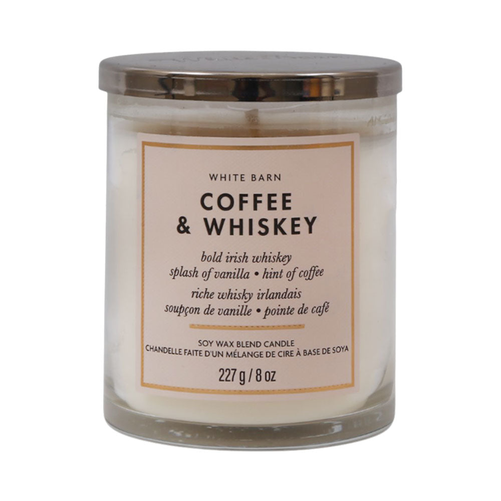 BBW SCENTED CANDLE COFFEE & WHISKEY SOY WAX BLED CANDLE 227G Default Title - MamasJan Makeup