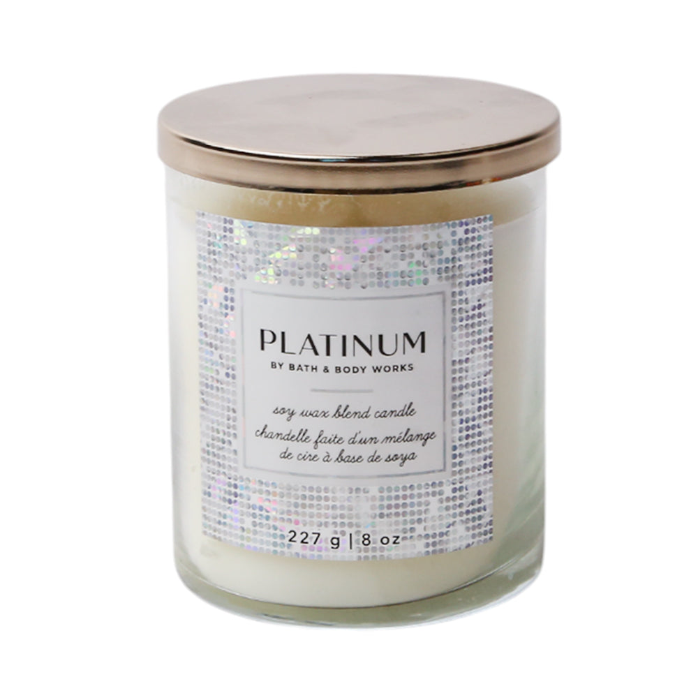 BBW SINGLE WICK CANDLE PLATNINUM 227G Default Title - MamasJan Makeup