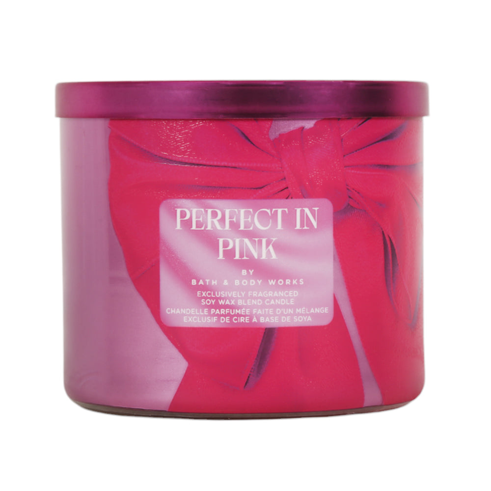 BATH & BODY WORKS CANDLE 3 WICK PERFECT N PINK 411 G Default Title - MamasJan Makeup
