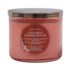 BBW SCENTED CANDLE WHITE BARN COCONUT SANDLAWOOD 411G Default Title - MamasJan Makeup