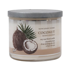 BBW SCENTED CANDLE 3 WICK COCONUT CUNNY COCONUT 411G Default Title - MamasJan Makeup