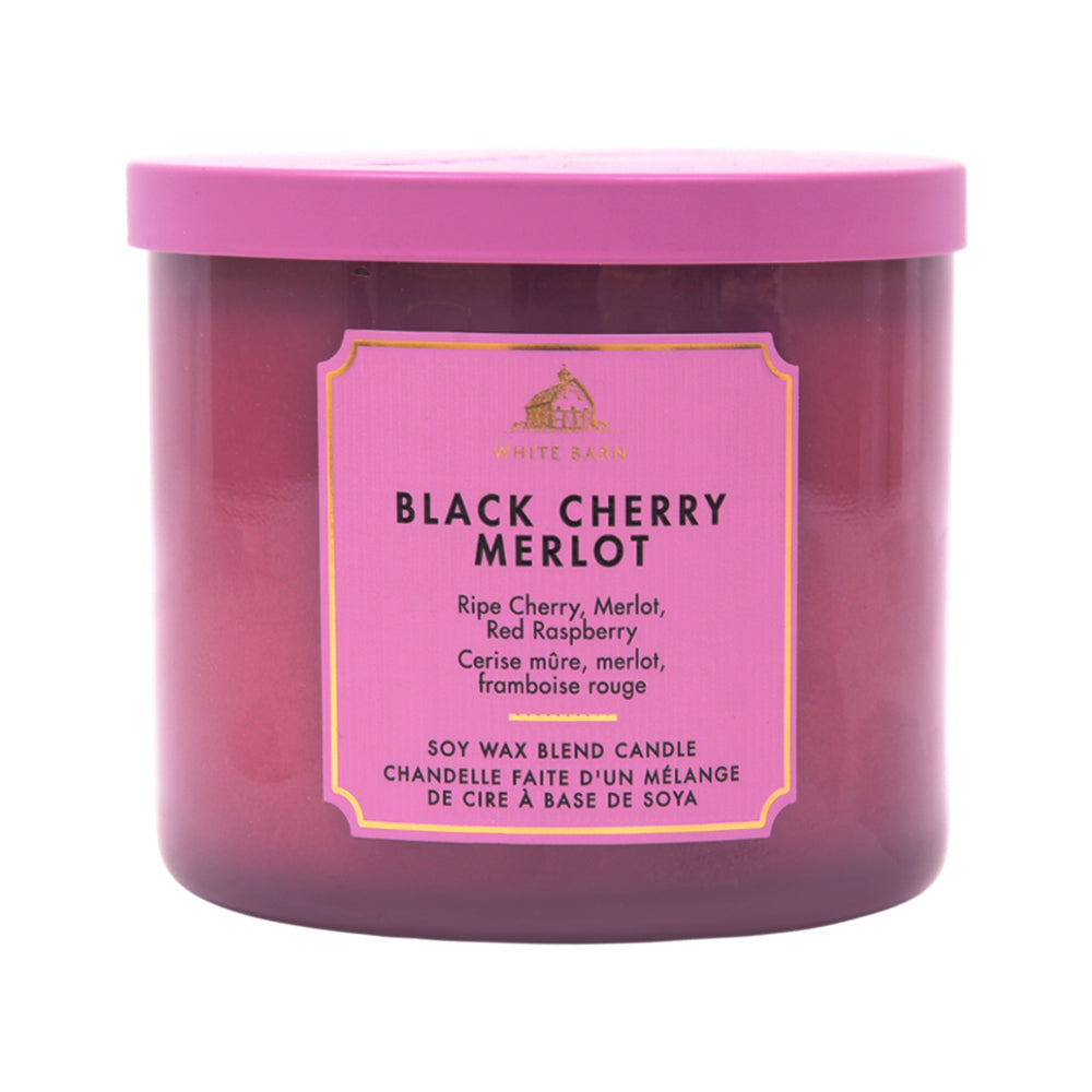 BBW 3 WICK CANDLE BLACK CHERRY MERLOT 411 G Default Title - MamasJan Makeup