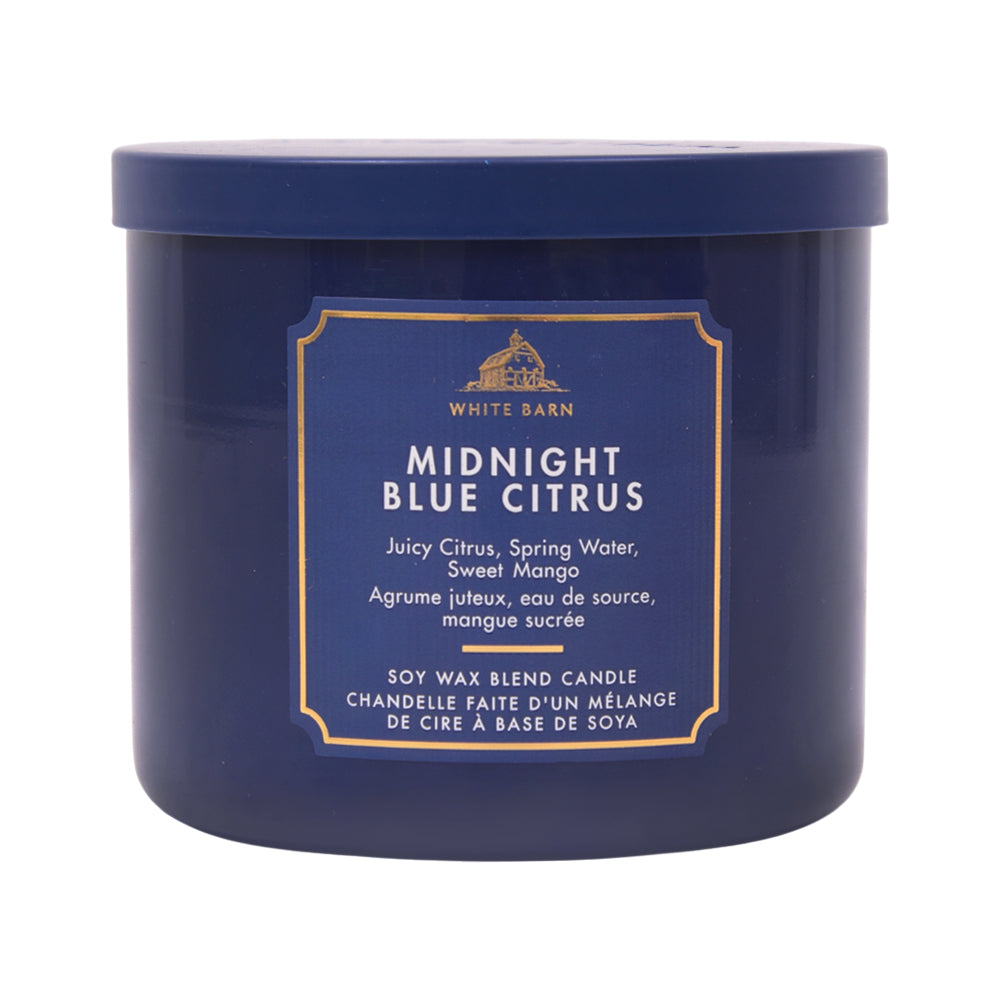 BBW 3 WICK CANDLE MIDNIGHT BLUE CITRUS 411 G Default Title - MamasJan Makeup