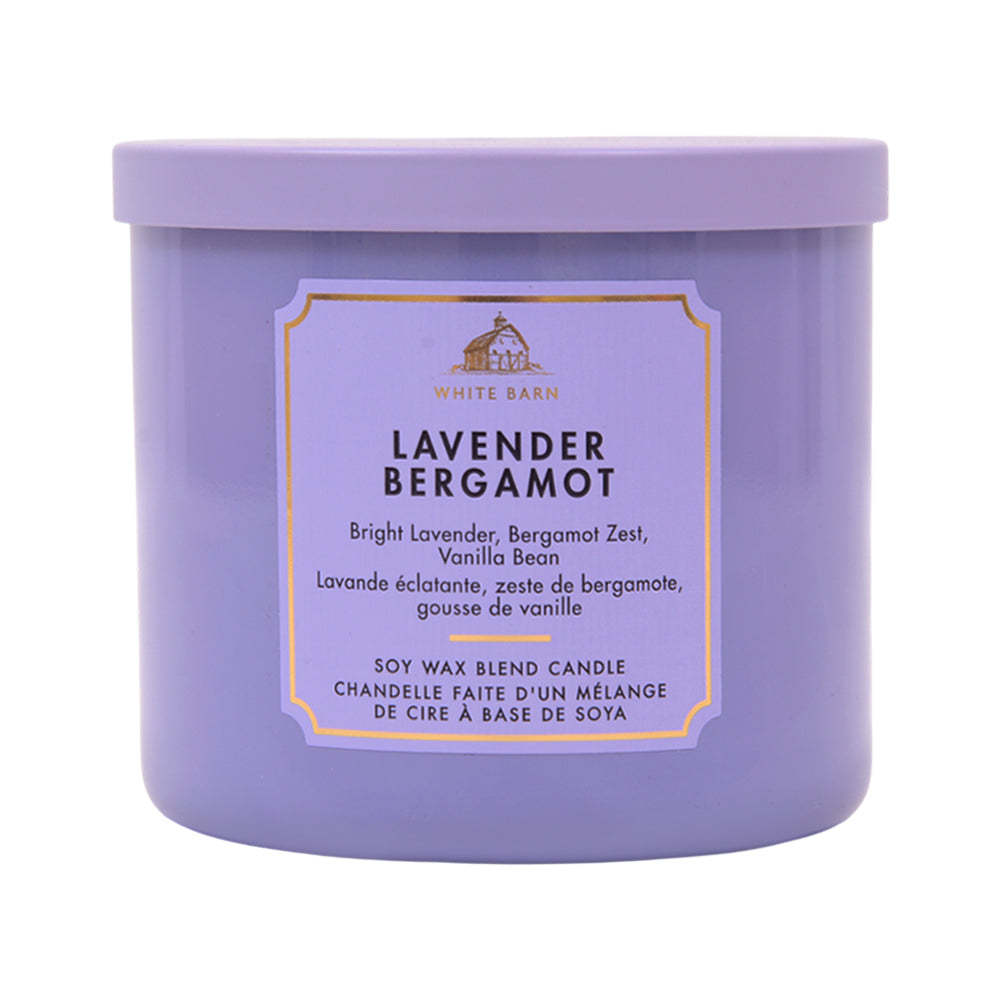 BBW 3 WICK CANDLE LAVENDER BERGAMOT 411 G Default Title - MamasJan Makeup