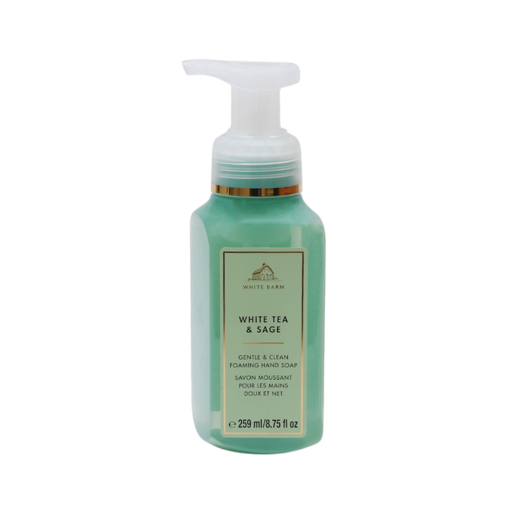 BBW WHITE TEA & SAGE GENTLE & CLEAN FOAMING HAND SOAP 295ML Default Title - MamasJan Makeup
