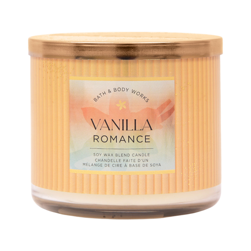 BBW 3 WICK CANDLE VANILLA ROMANCE 411 G Default Title - MamasJan Makeup