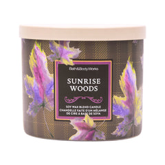 BBW 3 WICK CANDLE SUNRISE WOODS 411 G Default Title - MamasJan Makeup