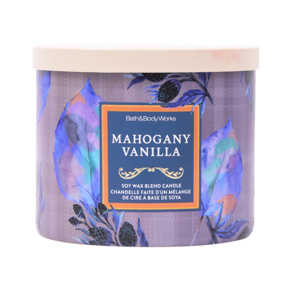 BBW 3 WICK CANDLE MOHAGANY VANILLA 411 G Default Title - MamasJan Makeup