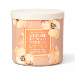 BBW 3 WICK CANDLE WHIPPED HONEY AND VANILLA 411 G Default Title - MamasJan Makeup