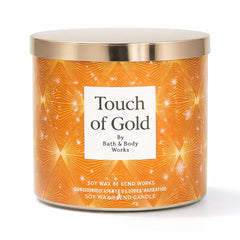 BBW 3 WICK CANDLE TOUCH OF GOLD 411 G Default Title - MamasJan Makeup