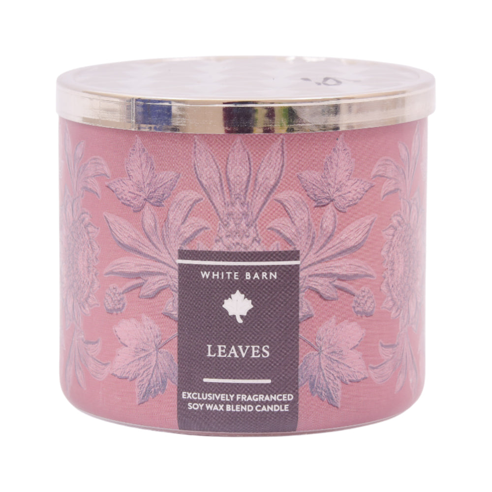 BATH AND BODY WORKS WHITE BARN LEAVES CANDLE 411G Default Title - MamasJan Makeup
