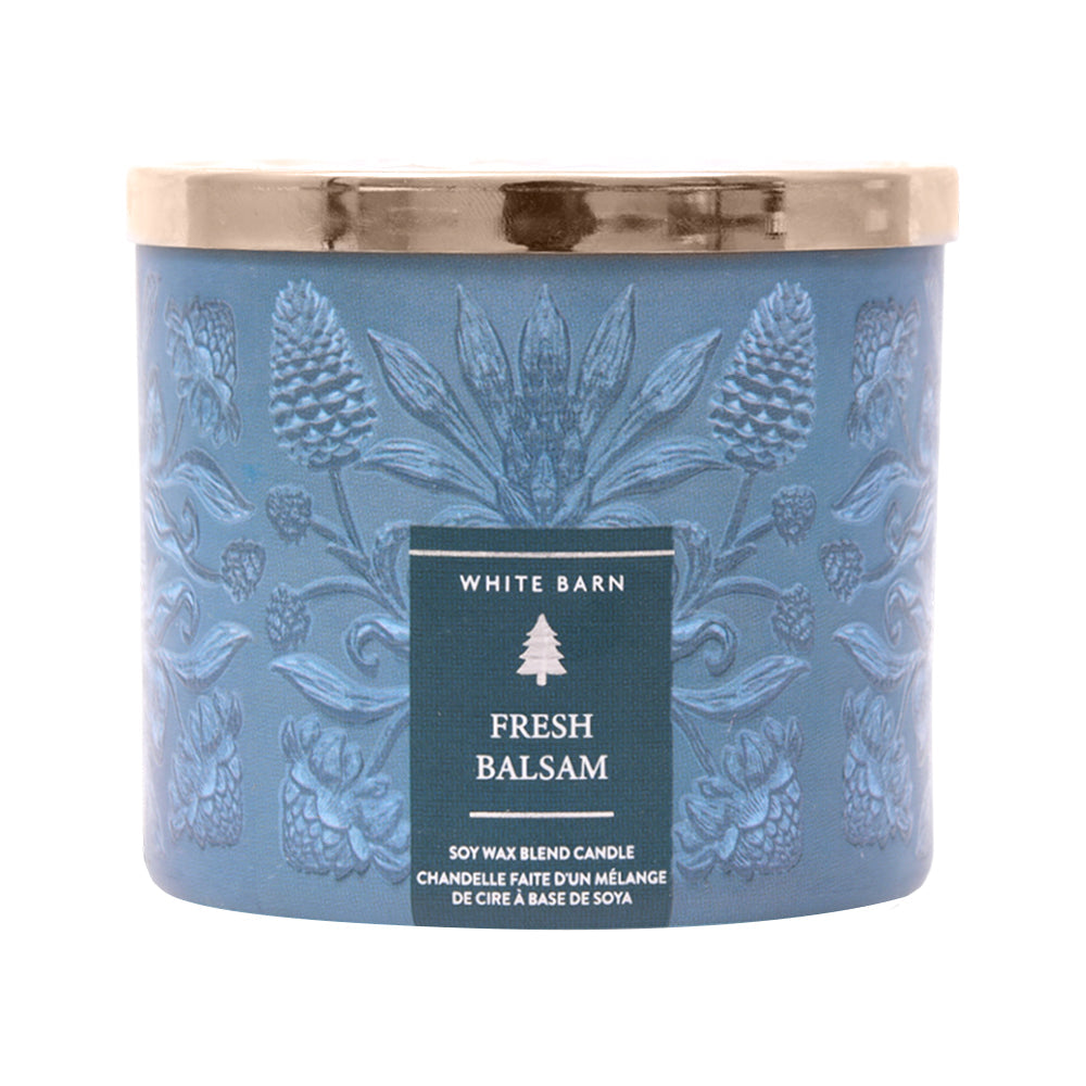 BBW 3 WICK CANDLE FRESH BALSAM 411G Default Title - MamasJan Makeup