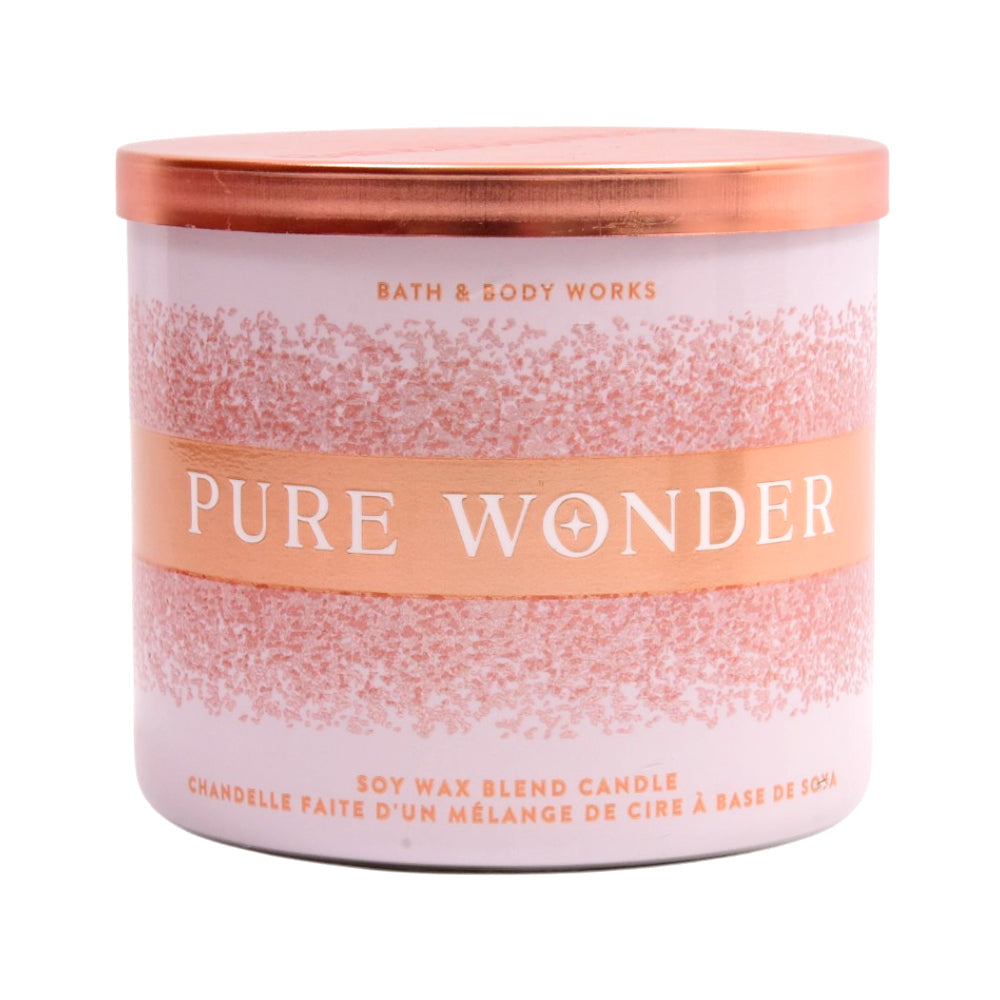 BATH & BODY WORKS 3 WICKET CANDLE PURE WONDER 411 GM Default Title - MamasJan Makeup