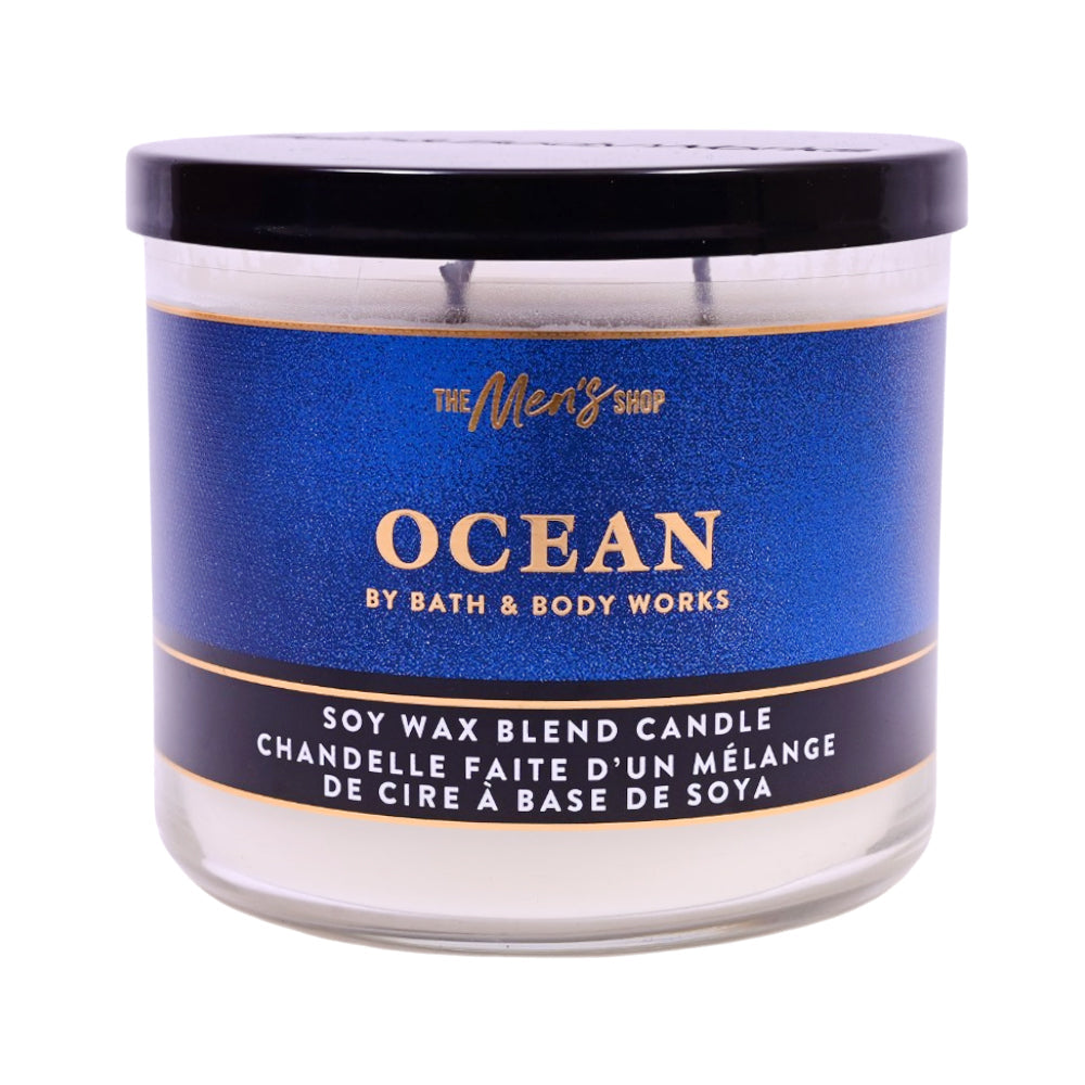 BATH & BODY WORKS OCEAN CANDLE 3 WICK 411 GM Default Title - MamasJan Makeup