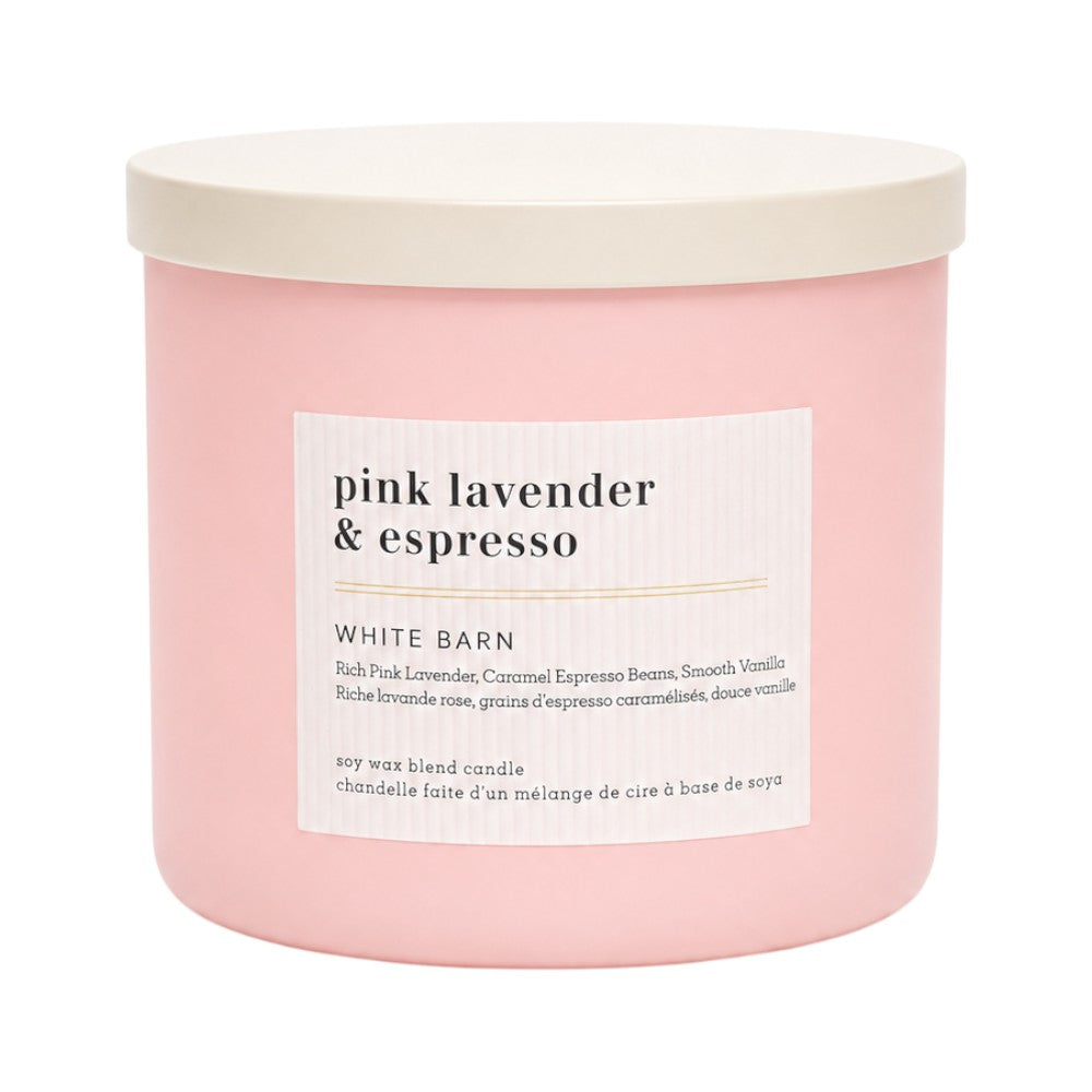 BATH & BODY WORKS PINK LAVENDER & ESPRESSO CANDLE 3 WICK 411 Default Title - MamasJan Makeup