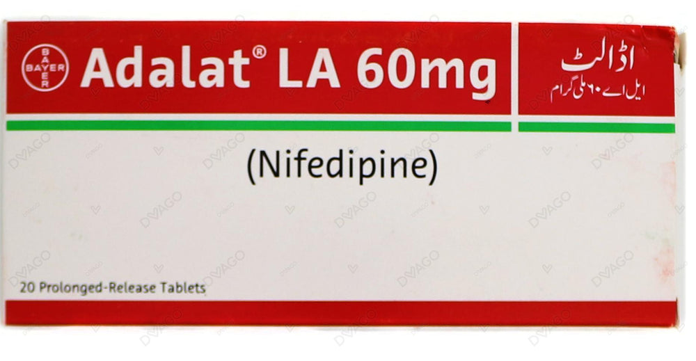 Adalat LA 60 Tablets 60mg (1 Strip = 10 Tablets)