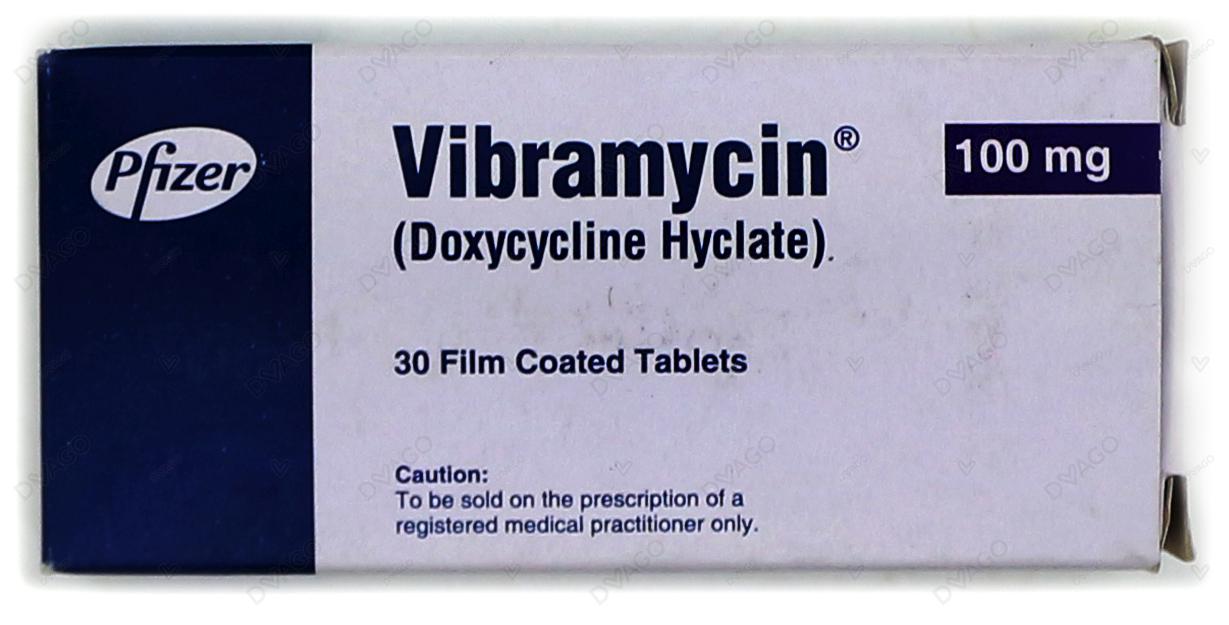 Vibramycin Tablets 100mg (1 Strip = 10 Tablets)
