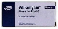 Vibramycin Tablets 100mg (1 Strip = 10 Tablets)