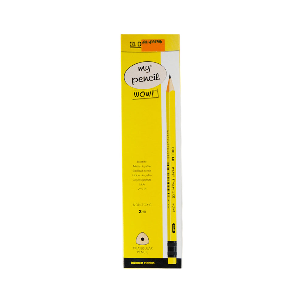 PT222 DOLLAR MY PENCIL WOW PENCIL 12PC PACK YELLOW Default Title - MamasJan Toys