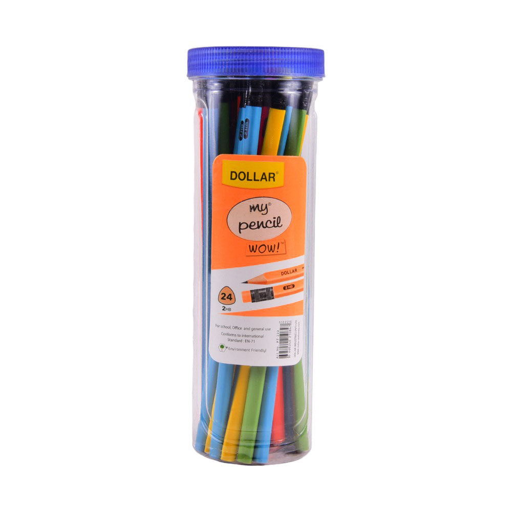 PT222 DOLLAR MY PENCIL WOW 24 PENCILS IN JAR Default Title - MamasJan Toys