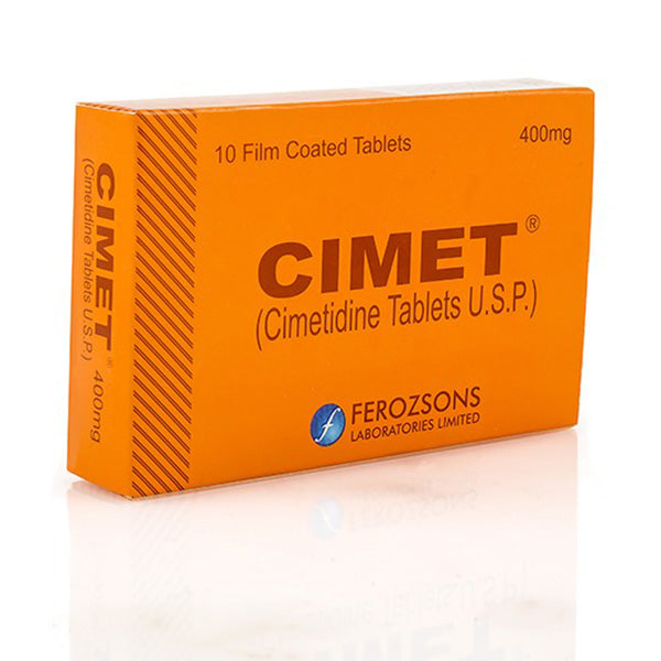 Cimet Tablets 400mg (1 Box = 1 Strip)(1 Strip = 10 Tablets)
