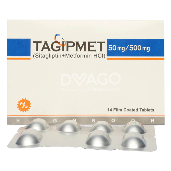 Tagipmet Tablets 50mg/500mg (1 Box = 2 Strips) (1 Strip = 7 Tablets)
