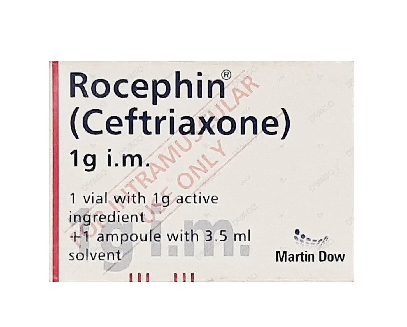 Rocephin Im Injection 1g (1 Box = 1 Injection)